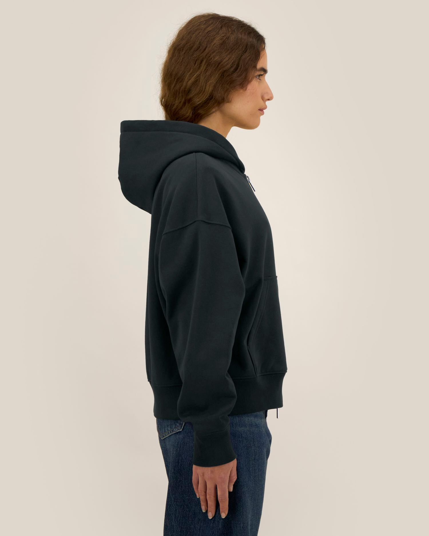 Sudadera unisex Oversized con capucha y cremallera completa de algodón reciclado - 400 g/m² | Fronter - STSU275