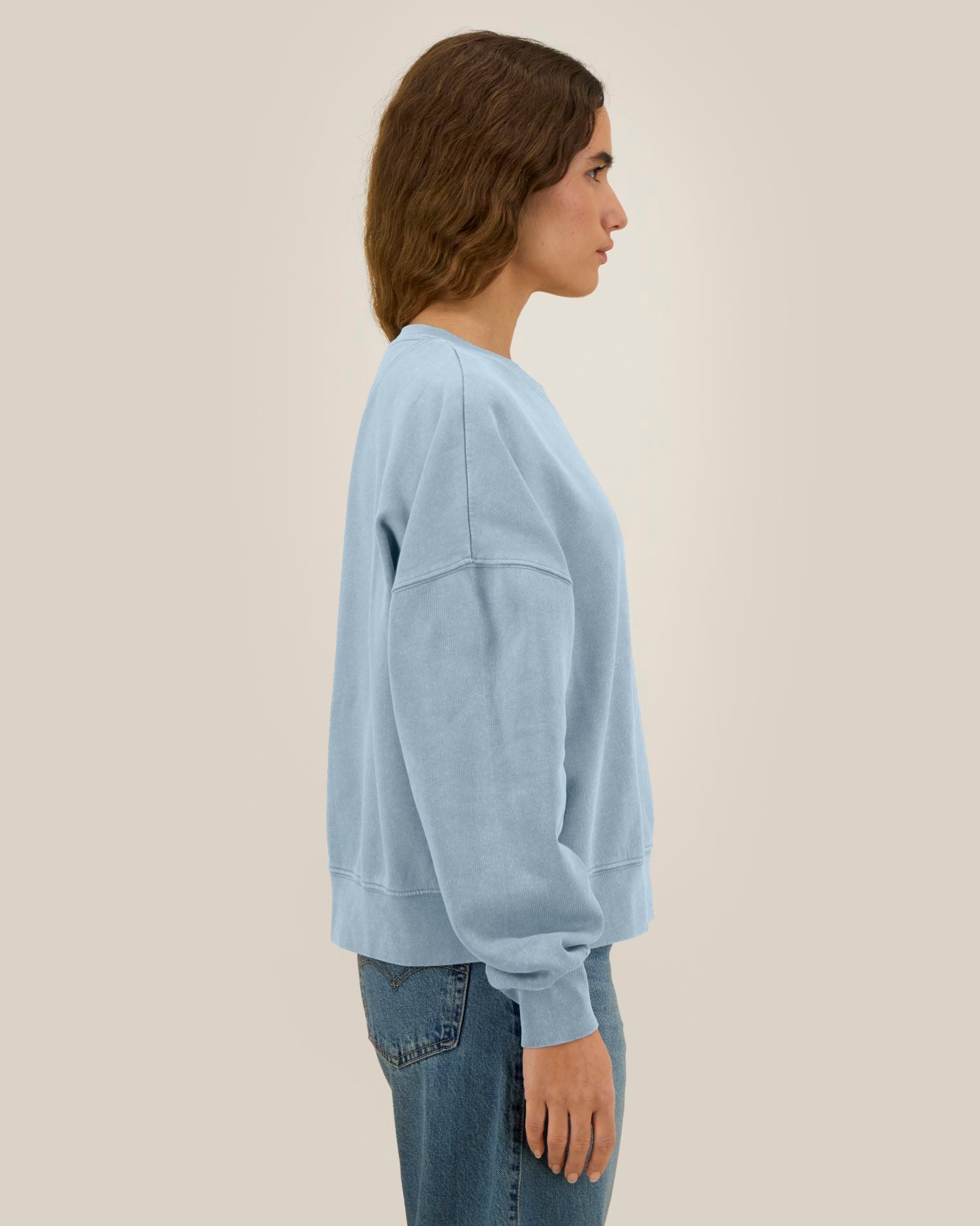 Garment-dyed Sweatshirt mit Rundhalsausschnitt für Damen – 320 g/m² | Stella Alma Vintage – STSW284
