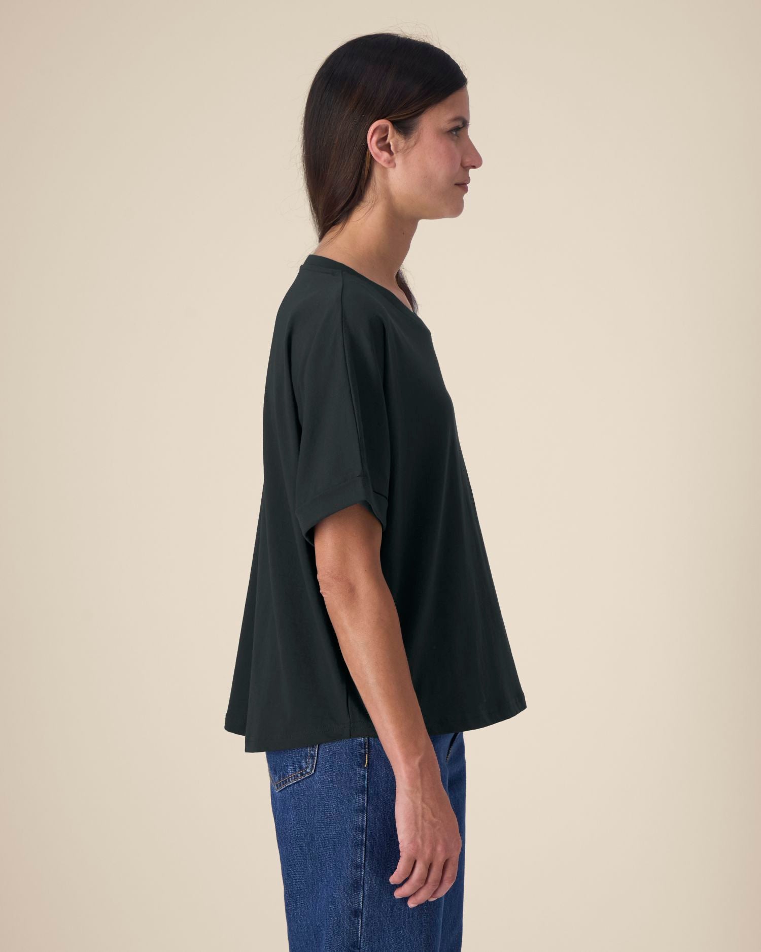 Women's Oversized Rolled Sleeve T-shirt - 155 g/m² | Stella Collider T-shirt STTW089