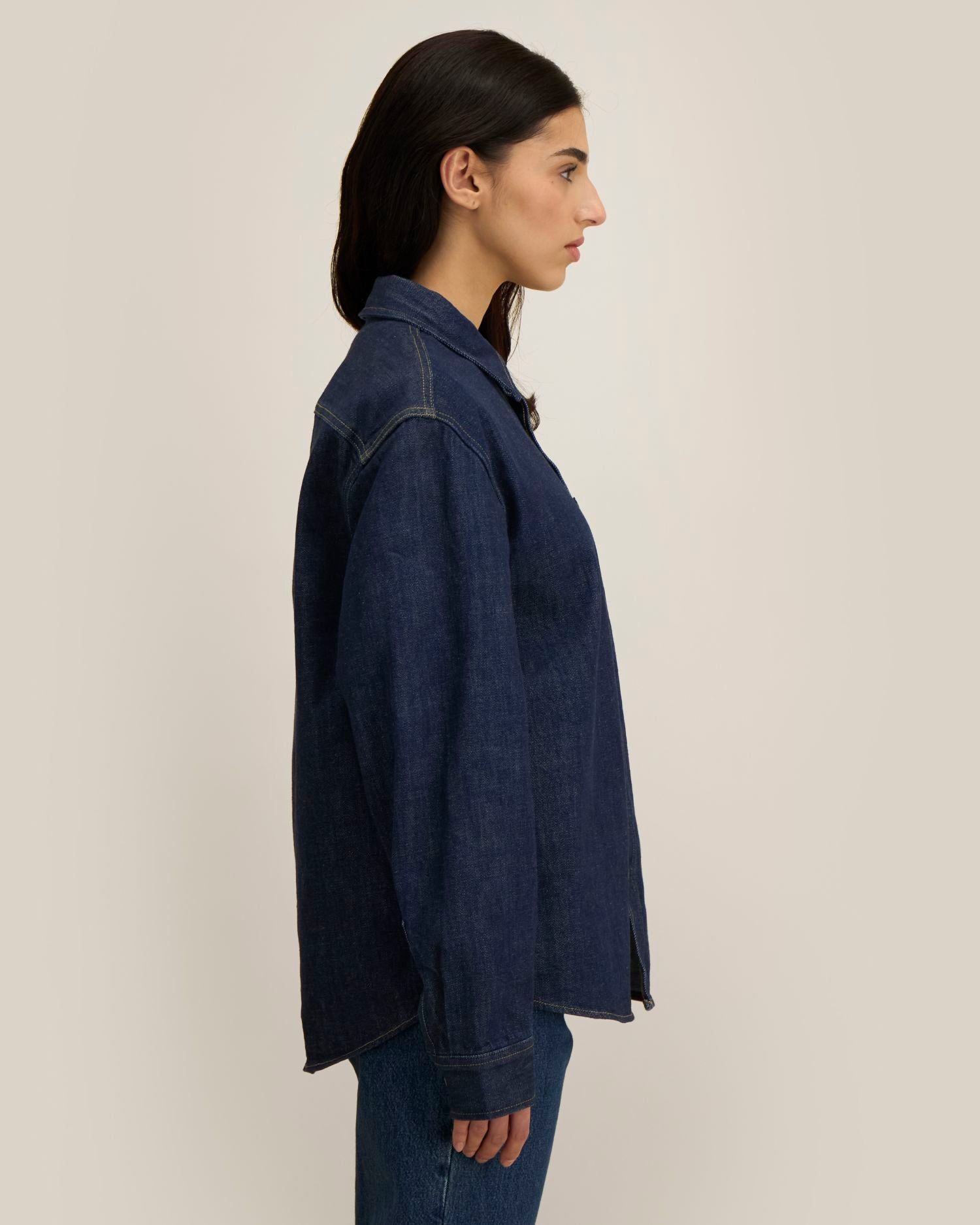 Sovracamicia unisex in denim pesante - 440 GSM | Palmer - STWU287