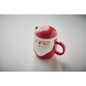 Ceramic Mug With Lid 370 ml | SANTA - CX1492