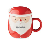 Ceramic Mug With Lid 370 ml | SANTA - CX1492