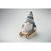 Decoratieve kabouter op houten slee | FROSTY SLEIGH CX1588