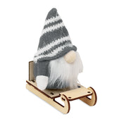 Decoratieve kabouter op houten slee | FROSTY SLEIGH CX1588