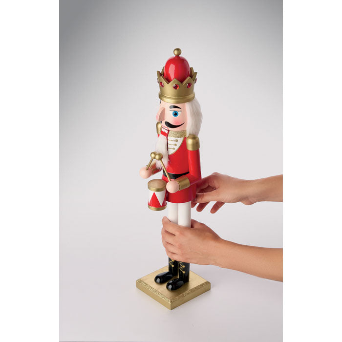Large Decorative Wooden Nutcracker on Square Base | SUPER JOLY CX1591