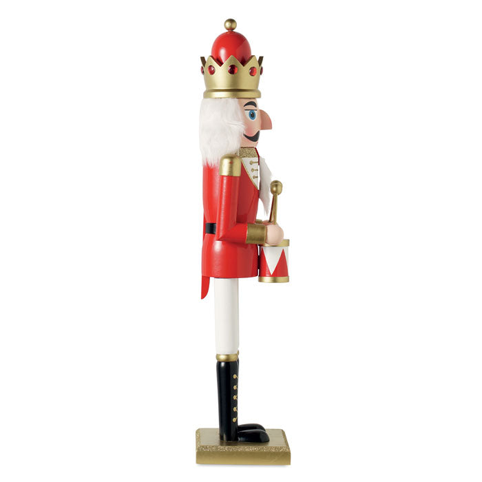 Large Decorative Wooden Nutcracker on Square Base | SUPER JOLY CX1591