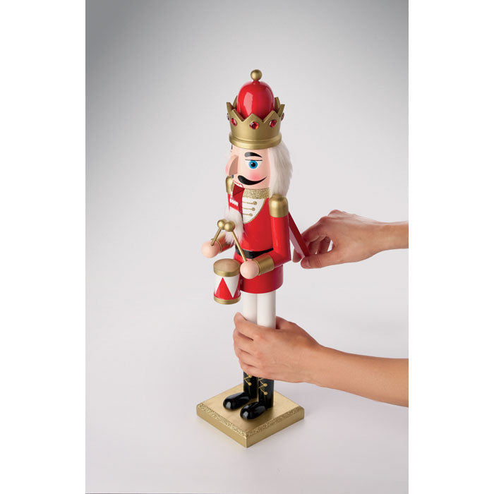 Large Decorative Wooden Nutcracker on Square Base | SUPER JOLY CX1591
