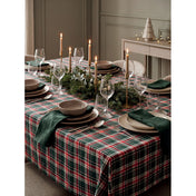 Chequered Cotton Tablecloth Set with 4 Napkins | SANTABLE CX1599