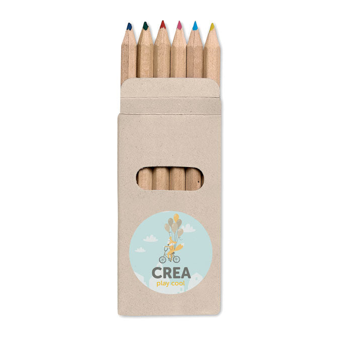 6 Coloured Pencils In Box | ABIGAIL - KC2478