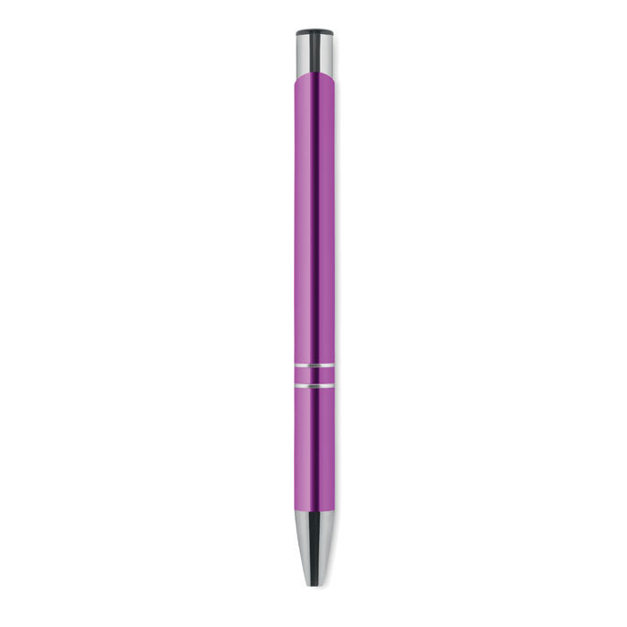 Stylo à bouton-poussoir en aluminium recyclé, encre noire | BERN - KC8893