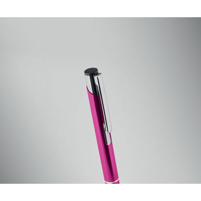 Stylo à bouton-poussoir en aluminium recyclé, encre noire | BERN - KC8893
