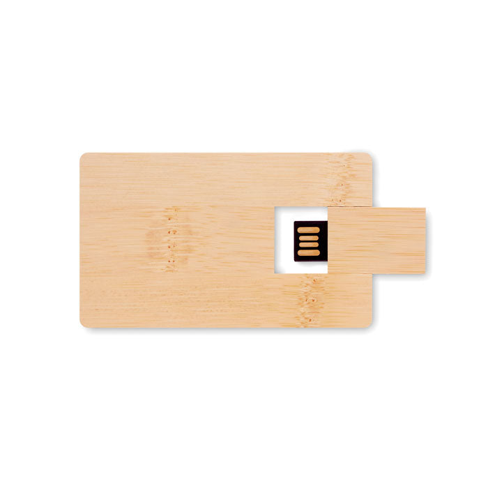 Usb Con Carcasa De Bambú De 16gb | TARJETA DE CRÉDITO PLUS - MO1203