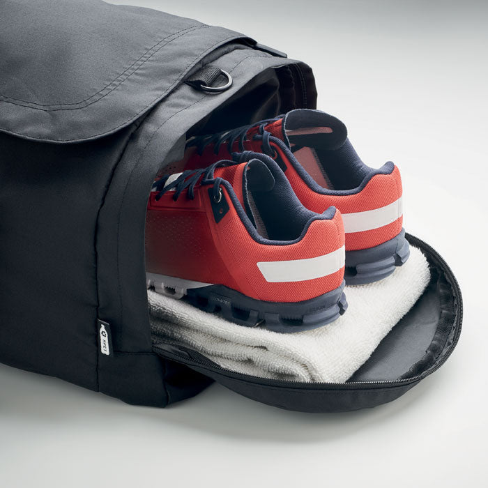 Large Sports Bag In 300d Rpet | MO2053 | Organic Black – Organic Blank