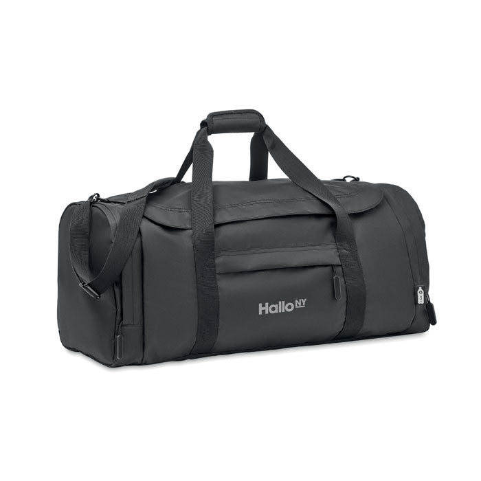 Large Sports Bag In 300d Rpet | MO2053 | Organic Black – Organic Blank