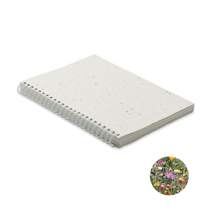 Cuaderno A5 con cubierta de papel de semillas | ANILLO DE SEMILLAS - MO2083