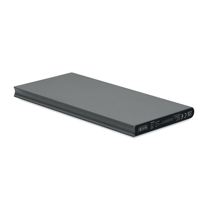 Power bank da 8000 mAh in alluminio riciclato | POWERFLAT8C MO2340