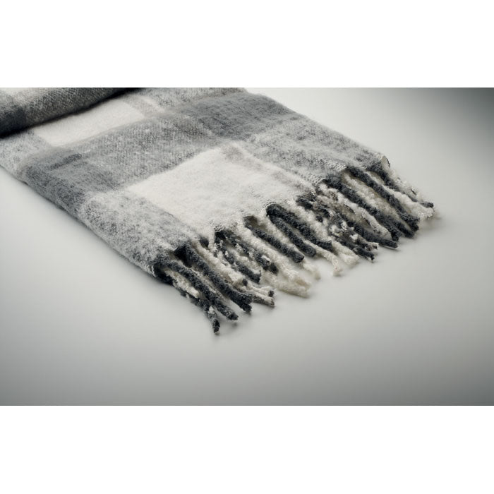 Chequered Mohair Blanket | QUET - MO2382