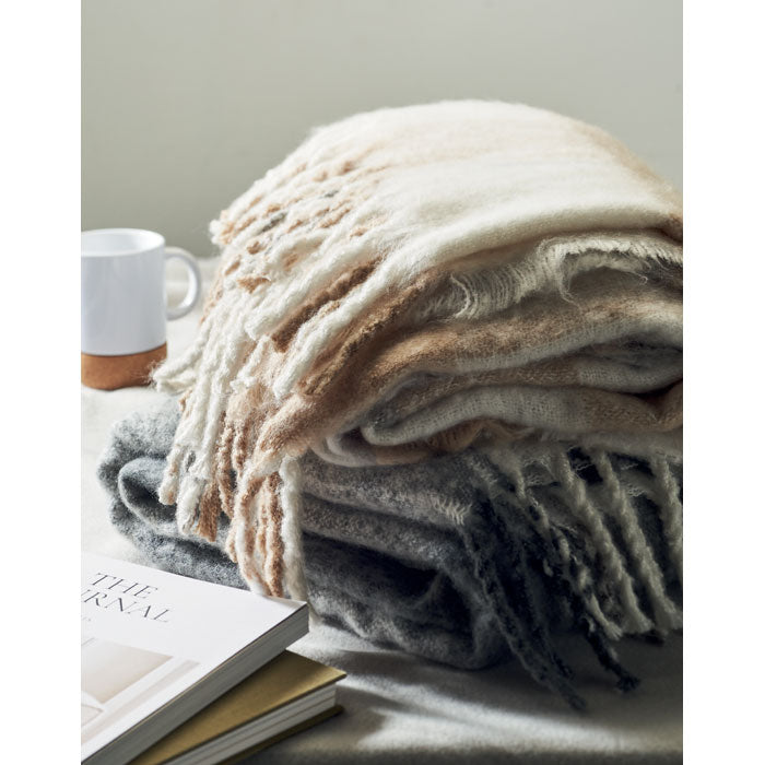 Chequered Mohair Blanket | QUET - MO2382