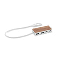 4-Port-USB-Hub — 2x Type-A & 2x Type-C, recyceltes Aluminium | UBAH MO2387
