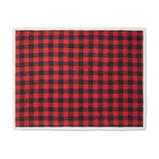 Sherpa-Lined RPET Fleece Blanket with Carry Handle | SHERMATT - MO2394