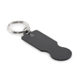 Llavero con ficha para carrito — Aluminio reciclado, compacto | TOKLEY MO2407