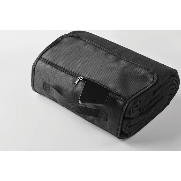 Foldable Polar Fleece Picnic Blanket with Zipper Pocket | VANIT - MO2978