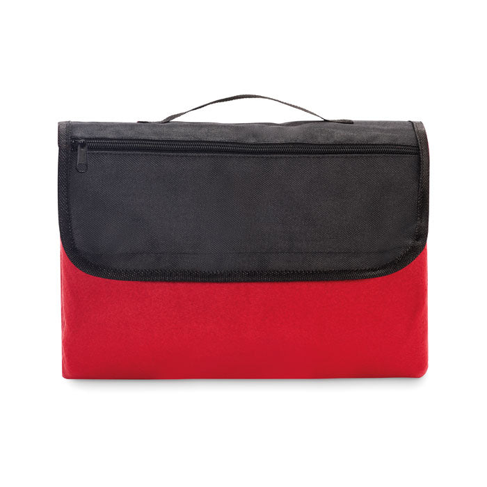 Foldable Polar Fleece Picnic Blanket with Zipper Pocket | VANIT - MO2978