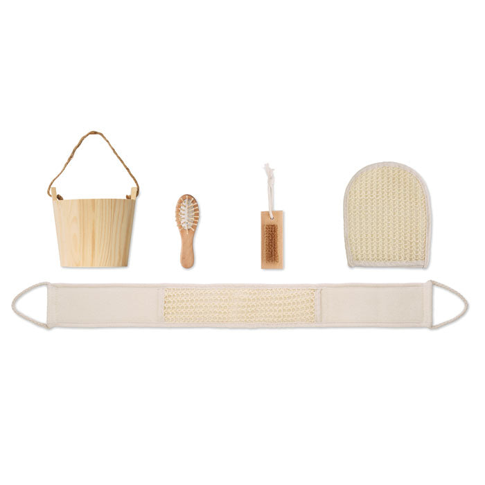 Bath Gift Set in Wooden Bucket | SELFCARE MO3110