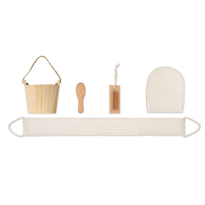 Bath Gift Set in Wooden Bucket | SELFCARE MO3110