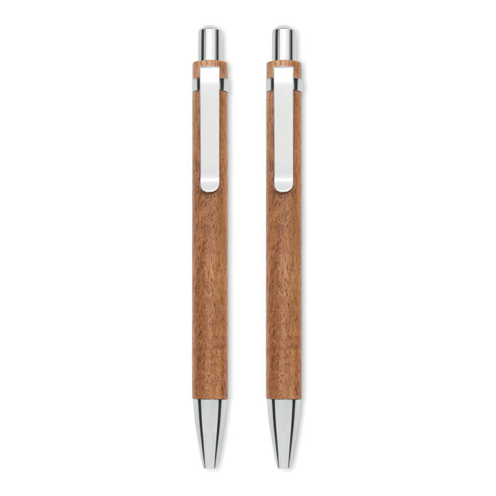 Ensemble stylo et crayon en bois d’acacia | JAKARTA SET MO3173