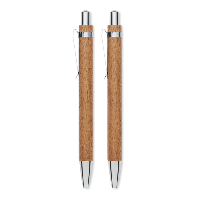 Ensemble stylo et crayon en bois d’acacia | JAKARTA SET MO3173