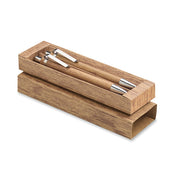 Ensemble stylo et crayon en bois d’acacia | JAKARTA SET MO3173