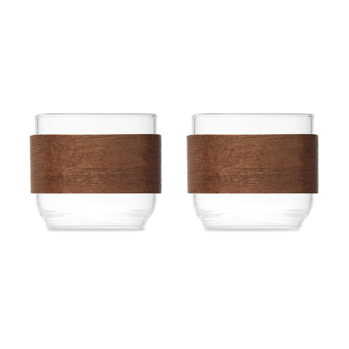 Coffee Glass Set Walnut Grip | BOGOTA SET MO3197