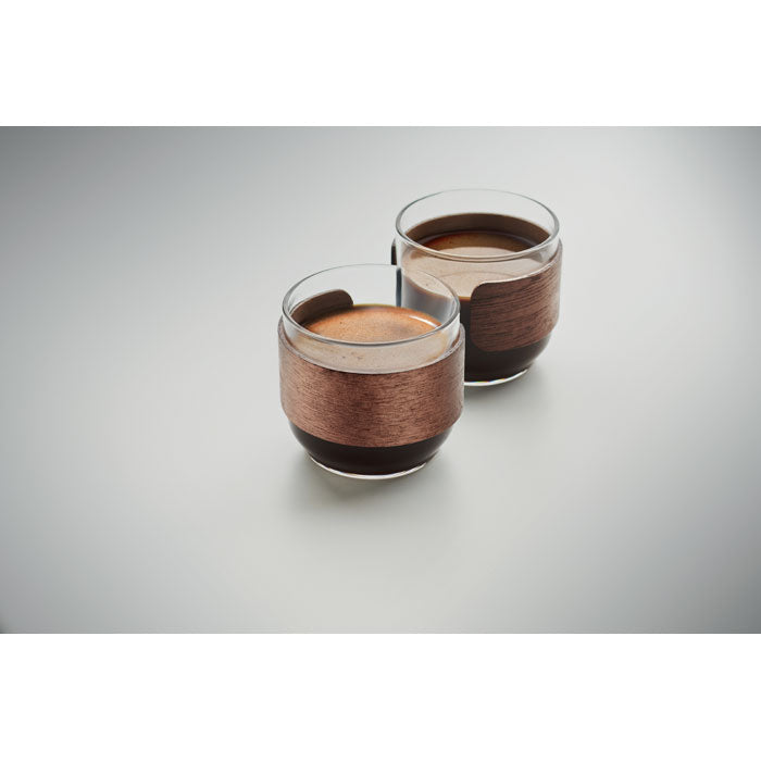 Coffee Glass Set Walnut Grip | BOGOTA SET MO3197