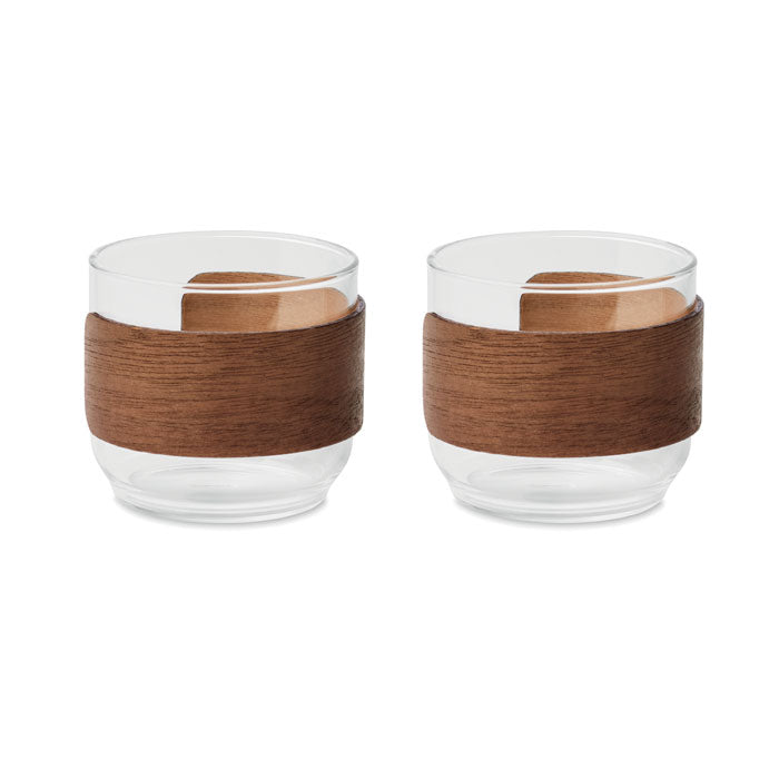 Coffee Glass Set Walnut Grip | BOGOTA SET MO3197