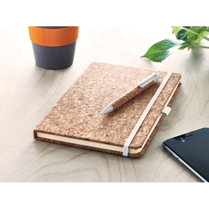 A5 Cork Notebook With Pen | SUBER SET - MO6202