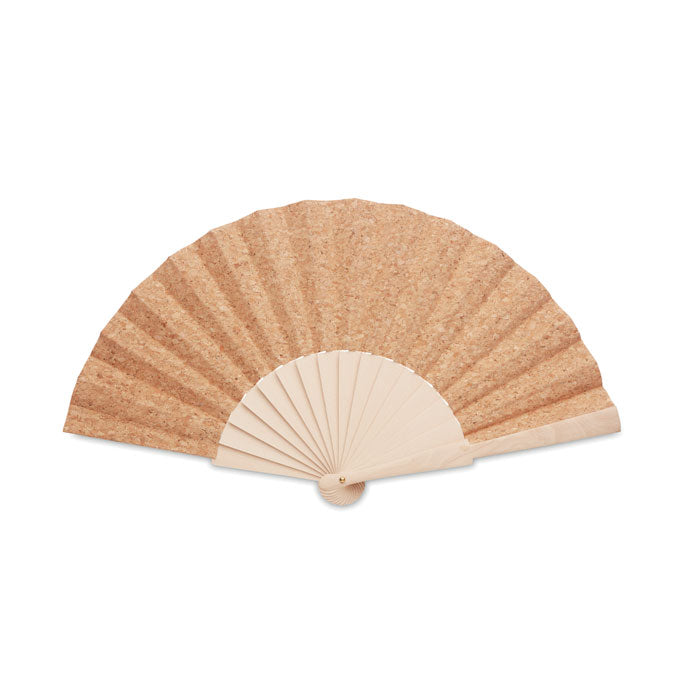 Wood Hand Fan With Cork Fabric | FANNY CORK - MO6232