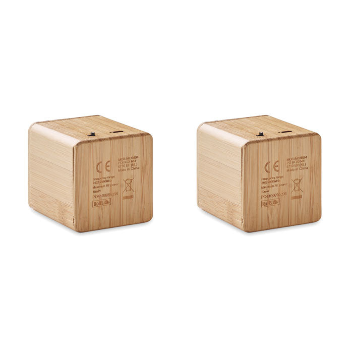 Set Of Bamboo Wireless Speaker | AUDIO SET - MO6389