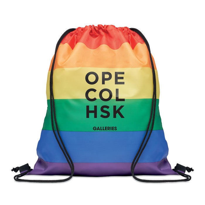 Mochila con cordón de Rpet del arco iris | ARCO - MO6436