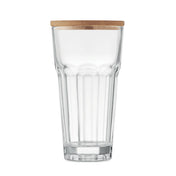 Glass With Bamboo Lid/coaster | SEMPRE - MO6452