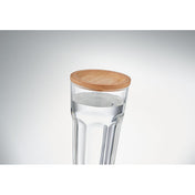 Glass With Bamboo Lid/coaster | SEMPRE - MO6452