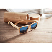 Sunglasses And Case In Bamboo | WANAKA - MO6454