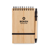 A6 Bamboo Notepad With Pen | SONORABAM - MO6528