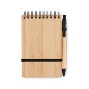 A6 Bamboo Notepad With Pen | SONORABAM - MO6528