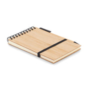 A6 Bamboo Notepad With Pen | SONORABAM - MO6528