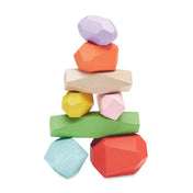 8 Stacking Wood Rocks In Pouch | DOLMEN - MO6710