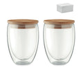Of 2 Double Wall Borosilicate Glasses 350 ml in Box | TIRANA SET MO6739