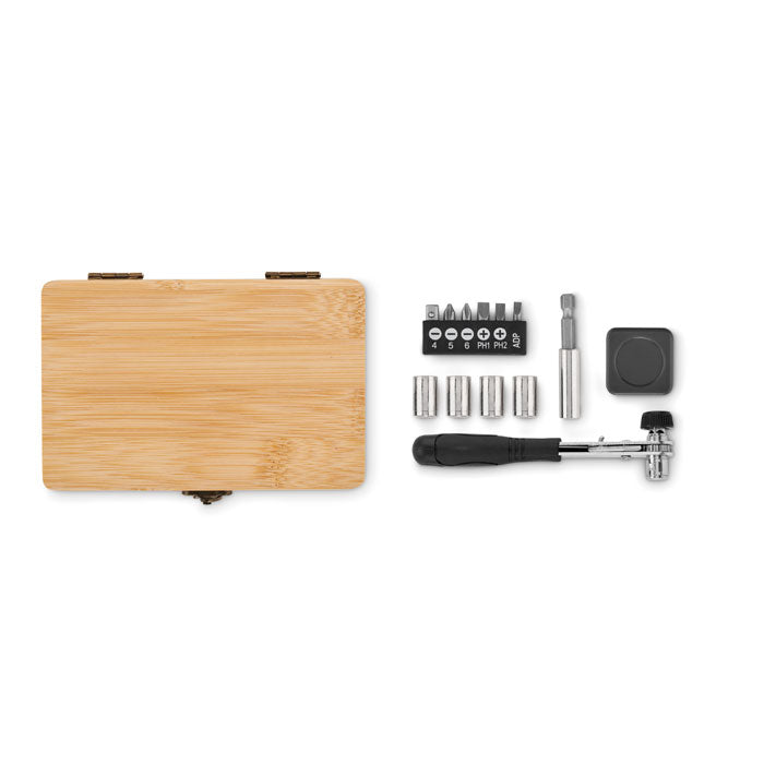 13 Piece Tool Set, Bamboo Case | FUROBAM - MO6757