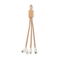 Cavo di ricarica 3-in-1 in sughero | CABIE MO6812