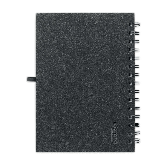 Cuaderno A5 con tapa de fieltro Rpet | FIELTRO ANILLO - MO6964